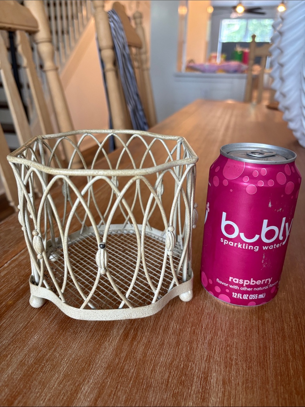 Decorative Cream Metal Basket